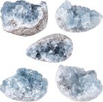 Rockcloud Natural Raw Blue Celestite 0.11-0.22 lb Healing Crystal Cluster | Irregular Geode Home Decoration Gemstone Specimen, for Meditation, Office Decor, Desk Ornament - Image 6