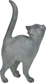 Newman House Studio Garden-Statues Cat-Figurines Home Garden Decor - Farmhouse Backyard Polyresin Kitten 7.6L x 4W x 14.5H inch - Image 4
