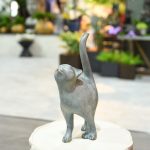 Newman House Studio Garden-Statues Cat-Figurines Home Garden Decor - Farmhouse Backyard Polyresin Kitten 7.6L x 4W x 14.5H inch - Image 5