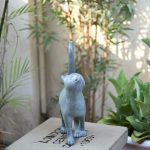 Newman House Studio Garden-Statues Cat-Figurines Home Garden Decor - Farmhouse Backyard Polyresin Kitten 7.6L x 4W x 14.5H inch - Image 6