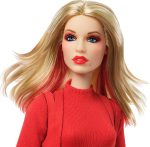 Barbie Signature Doll, Kylie Minogue Posable Collectible in “Padam Padam” Music Video Outfit with Red Bodysuit, Chiffon Cape and Lace-Up Boots - Image 3