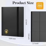 Heavy Duty Card Binder, Fabmaker 9 Pocket Trading Card Binder for 360 Cards | Sleek Side-Loading Card Album, Sturdy Card Collection Folder for Game Cards, Sport Cards, Black - Image 6
