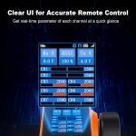 MEUS RACING ME-8B RC Transmitter 6 Channels 2.4GHz and Receiver for 1/8 1/10 1/18 1/24 1/30 RC Crawler Car Boat TRX4 TRX4M SCX10 SCX24 SCX30 Upgrades Parts (with 04B Receiver, Orange) - Image 4