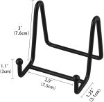 Artliving Plate Stands for Display - Iron Easel Stand Plate Holder Display Stand Picture Frame Stand for Pictures | Photo|Decorative Plate |Dish | Tabletop Art - 3 inch-Black - Image 3