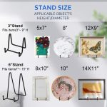 Artliving Plate Stands for Display - Iron Easel Stand Plate Holder Display Stand Picture Frame Stand for Pictures | Photo|Decorative Plate |Dish | Tabletop Art - 3 inch-Black - Image 7