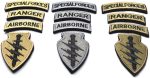 Military Patches, Tactical American Flag Patches Special Forces Ranger Airborne Badges 5 Pieces Hook and Loop Embroidered Morale Patch (Army Green) - Image 4