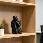 Guichifun Thinker Statue Abstract Sculpture Decorative Objects Black 8 in - Image 4