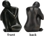 Guichifun Thinker Statue Abstract Sculpture Decorative Objects Black 8 in - Image 5