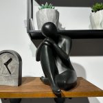 Guichifun Thinker Statue Abstract Sculpture Decorative Objects Black 8 in - Image 6