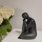 Guichifun Thinker Statue Abstract Sculpture Decorative Objects Black 8 in - Image 7
