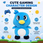 Blue Penguin Plush Toy, 25cm Soft Gaming Character Stuffed Doll, Cute Sibling-Inspired Game Plush, Huggable Collectible Plush for Kids, Room Decor & Gift - Image 3