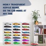 Clear Acrylic Toy Car Display Case 1: 24 Scale Diecast Display Box Wall Mounted Shelf for Storage Toy Car Mini Model Race(24 Grids) - Image 5