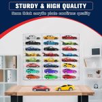 Clear Acrylic Toy Car Display Case 1: 24 Scale Diecast Display Box Wall Mounted Shelf for Storage Toy Car Mini Model Race(24 Grids) - Image 7