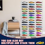 Clear Acrylic Toy Car Display Case 1: 24 Scale Diecast Display Box Wall Mounted Shelf for Storage Toy Car Mini Model Race(24 Grids) - Image 8