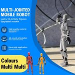 MerryXD T13 3D Action Figure,Assembly Completed Dummy Nova Titan Lucky 13 Action Figure 3D Printed Multi-Jointed Movable Toy Grow in The Dark Blue - Image 4
