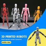 MerryXD T13 3D Action Figure,Assembly Completed Dummy Nova Titan Lucky 13 Action Figure 3D Printed Multi-Jointed Movable Toy Grow in The Dark Blue - Image 5