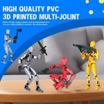 MerryXD T13 3D Action Figure,Assembly Completed Dummy Nova Titan Lucky 13 Action Figure 3D Printed Multi-Jointed Movable Toy Grow in The Dark Blue - Image 6