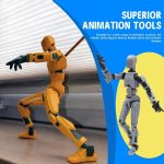 MerryXD T13 3D Action Figure,Assembly Completed Dummy Nova Titan Lucky 13 Action Figure 3D Printed Multi-Jointed Movable Toy Grow in The Dark Blue - Image 7