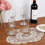 Modern Clear Coasters Set of 5- Glass Cute Coasters for Drinks, Amber | Crystal Coaster Round Chic Cup Mat Cute Coffee Table Coaster for Kitchen, Bar, Dining Room, Living Room, Patio - Image 3