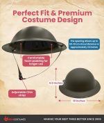 Nicky Bigs Novelties Military Helmet, US Army Helmet, WW2 Helmets, Army Hat, Green Helmets, US Soldier Costume - Image 4