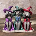 Veronese Design 4 7/8 Inch See No Evil Hear No Evil Speak No Evil Witch Cats Resin Animal Collectible Figurine - Image 4