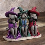 Veronese Design 4 7/8 Inch See No Evil Hear No Evil Speak No Evil Witch Cats Resin Animal Collectible Figurine - Image 7