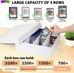 5-Pack Toploader Trading Card Storage Box, 4 Row 3200 Count Cardboard Box | Storage Box for Basketball/MTG/TCG/Sports/Game Cards Organizer and Collection (White) - Image 3