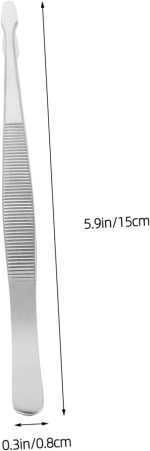 YARNOW Stainless Tweezers for Philately Collectors Anti-Static Long Curved Tongs for Stamps and Jewelry 6-inch Length - Image 3
