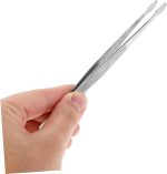 YARNOW Stainless Tweezers for Philately Collectors Anti-Static Long Curved Tongs for Stamps and Jewelry 6-inch Length - Image 4