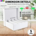 5-Pack Toploader Trading Card Storage Box, 4 Row 3200 Count Cardboard Box | Storage Box for Basketball/MTG/TCG/Sports/Game Cards Organizer and Collection (White) - Image 4