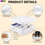 5-Pack Toploader Trading Card Storage Box, 4 Row 3200 Count Cardboard Box | Storage Box for Basketball/MTG/TCG/Sports/Game Cards Organizer and Collection (White) - Image 6
