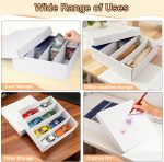 5-Pack Toploader Trading Card Storage Box, 4 Row 3200 Count Cardboard Box | Storage Box for Basketball/MTG/TCG/Sports/Game Cards Organizer and Collection (White) - Image 8