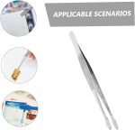 YARNOW Stainless Tweezers for Philately Collectors Anti-Static Long Curved Tongs for Stamps and Jewelry 6-inch Length - Image 8
