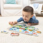 Melissa & Doug Wooden Peg Puzzle Set – 4-Pack Vehicle, Farm, Safari & Pet Animal Themes – Educational Puzzles for Toddlers and Preschoolers Ages 2+ - Image 5