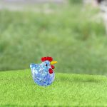 Blue Blown Liuli Gugu Glass Chicken Figurine for Desktop or Shelf Display Farmhouse Style Decorative Rooster Sculpture for Indoor Use - Image 5