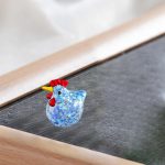 Blue Blown Liuli Gugu Glass Chicken Figurine for Desktop or Shelf Display Farmhouse Style Decorative Rooster Sculpture for Indoor Use - Image 6