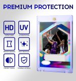100ct Magnetic Card Holder, 35pt One Touch Card Holder, U-V Protectors Hard Plastic for Trading Cards, Magnet Case, Sports, Game, Football, Baseball - Image 4