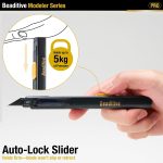 High Precision Detail Craft Knife Pro - 30 Degree Blade Utility Knife - Art, Craft, Model Making (1 Pro Knife, 10 Black Blades) - Image 5