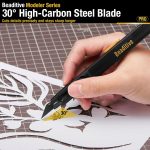 High Precision Detail Craft Knife Pro - 30 Degree Blade Utility Knife - Art, Craft, Model Making (1 Pro Knife, 10 Black Blades) - Image 6