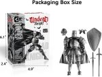 Medieval Action Figures,Knight Armor Action Figure,Multi-Jointed Movable Robot Mannequin T13,Dummy 13 Action Figure(Assembly Required) (B-Silver) - Image 4