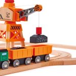 Hape Railway Diesel Freight Train| Freight Wagons with Loads Magnetic Connection Train for Kids - Image 4