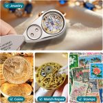 JARLINK 40X Foldable LED UV Metal Jewelers Loupe Magnifier | Sturdy Metal Structure, Dual LED and UV Lighting, fits Inspection of Gems, Jewelry, Coins and Stamps - Image 3