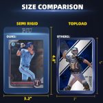 500ct Semi Rigid Card Holders & 500ct Card Sleeves for PSA, SGC, BGS, CSG Graded Card Submissions, Semi Rigid Baseball Cards Sleeves Protectors, PSA Graded Trading Cards Sleeve - Image 6