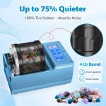 G1 4LB Professional Rock Tumbler Kit for Adults | Brushless Rock Polisher, Heavy-Duty Metal Base, 3 Speeds, 9-Day Timer, Memory, Complete Kit for Rock Hobbyists & Collectors - Image 7