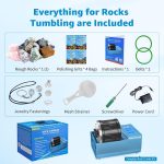 G1 4LB Professional Rock Tumbler Kit for Adults | Brushless Rock Polisher, Heavy-Duty Metal Base, 3 Speeds, 9-Day Timer, Memory, Complete Kit for Rock Hobbyists & Collectors - Image 8