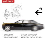 BDTCTK 1/32 Rolls-Royce Phantom Model Car,Zinc Alloy Pull Back Toy car with Sound and Light for Kids Boy Girl Gift (Black) - Image 4