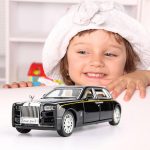BDTCTK 1/32 Rolls-Royce Phantom Model Car,Zinc Alloy Pull Back Toy car with Sound and Light for Kids Boy Girl Gift (Black) - Image 8