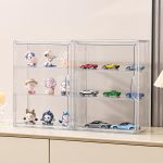 3 Tier Clear Display Case for Figures, Wall-Mounted Acrylic Storage Organizer Box, Stackable Display Cabinet with Magnetic Door & Removable Shelves, Showcase for Collectibles, Figures - Image 8
