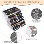 Rock Display Case, Rock Collection Box, 90 Grid Crystal Collection Display Case,Gemstone Display Shelf, Acrylic Clear Displays Cases Organizer for Gemstone Fossil Stone - Image 4