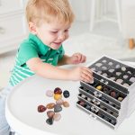 Rock Display Case, Rock Collection Box, 90 Grid Crystal Collection Display Case,Gemstone Display Shelf, Acrylic Clear Displays Cases Organizer for Gemstone Fossil Stone - Image 6